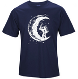 Digging The Moon O-neck T Shirts