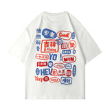 Men Manga Graphic Cotton Harajuku Graffiti Tees