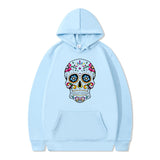 Couple Skull Head Printed Hoodie Sweater