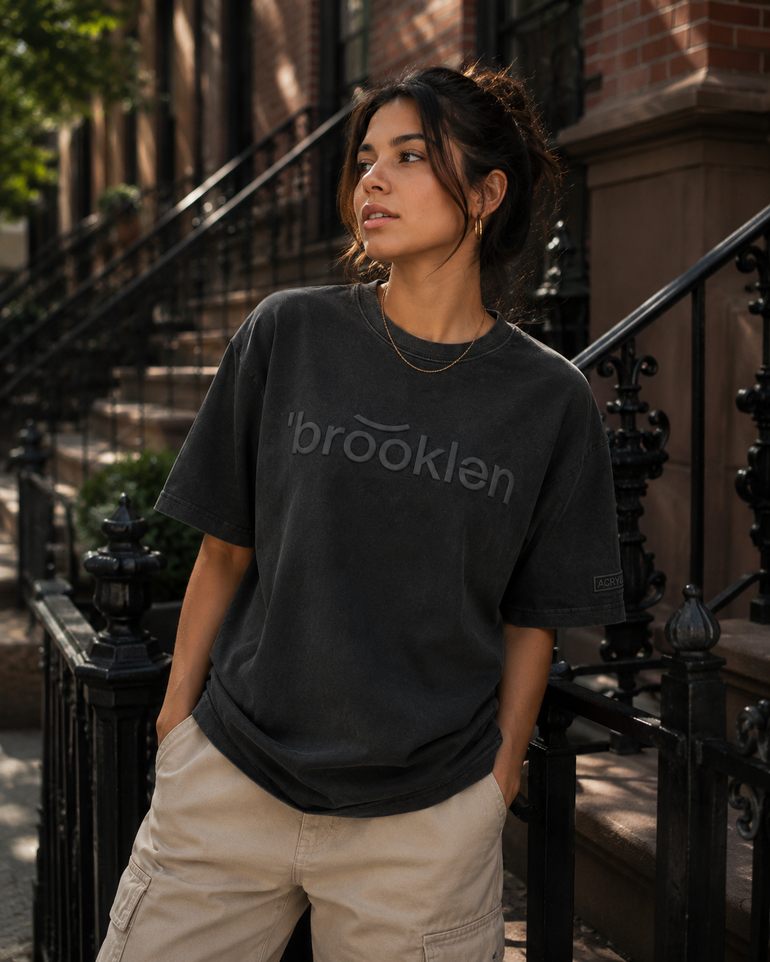Washed Black Colored Signature Tees